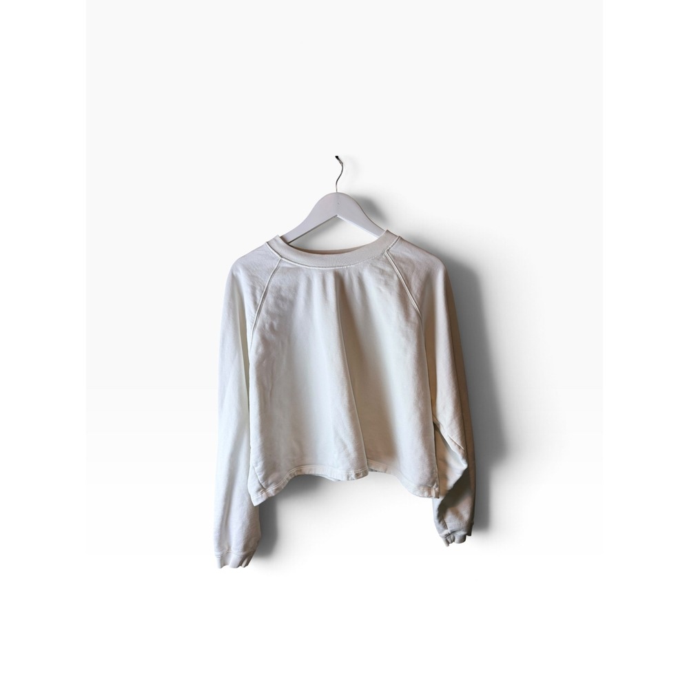 Closed A Better Blue White Cropped Cotton Raglan Sweatshirt XS C95771-47P-PR